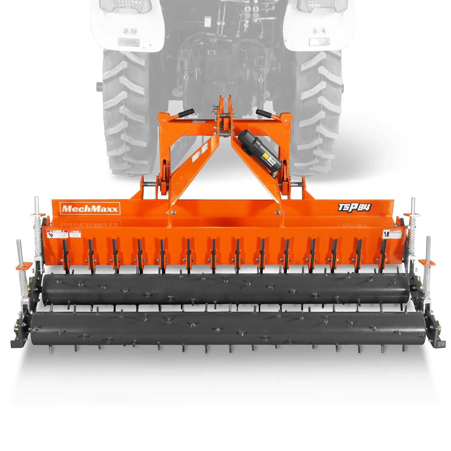 MechMaxx TSP84D Soil Pulverizer 84" Heavy Duty Double Spiked Roller 29 Shanks Category 1 and 2 3 Point Hitch Tractor Attachment New