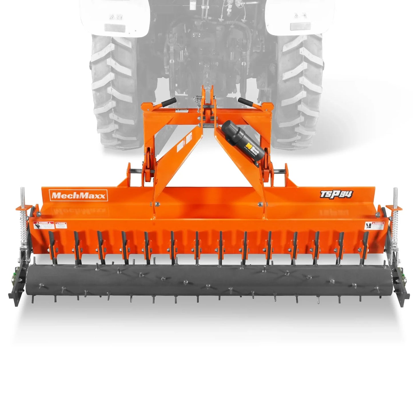 MechMaxx TSP84 Soil Pulverizer 84" Heavy Duty Single Spiked Roller 29 Shanks Category 1 and 2 3 Point Hitch Tractor Attachment New