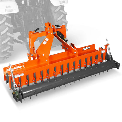MechMaxx TSP84 Soil Pulverizer 84" Heavy Duty Single Spiked Roller 29 Shanks Category 1 and 2 3 Point Hitch Tractor Attachment New