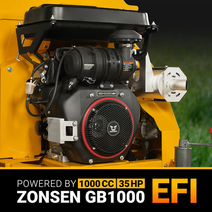 MechMaxx TX1000 Wood Chipper 35HP 1000cc ZONSEN Electric Start 8" Gas Powered Commercial Intelligent Hydraulic Feeding System New