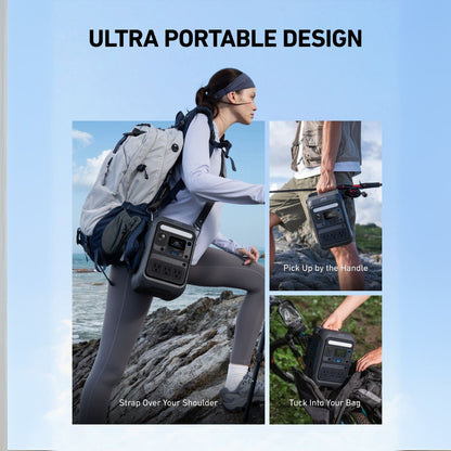 The SOLIX C200X Has An Ultra Portable Design - Use The Shoulder Strap, Pick It Up By The Handle, Or Tuck It Into Your Bag