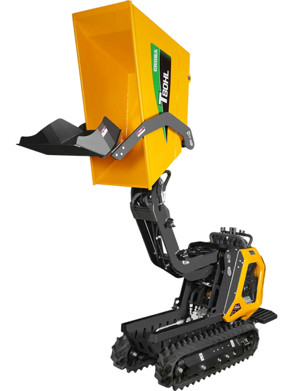 MechMaxx T80HL Mini Dumper 1100lbs 420cc Electric Start Gas Engine Stand-On Hydraulic Track Self-Loading Tipping Lifting New