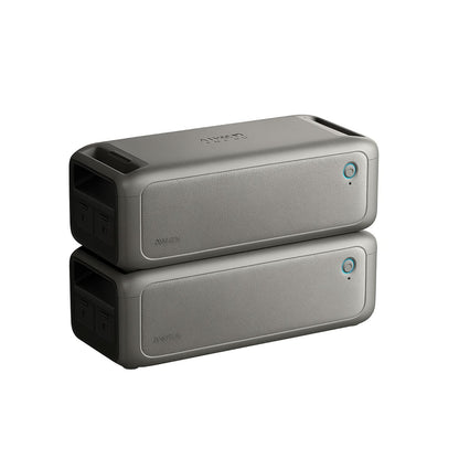 Two Anker SOLIX F3000 Expansion Batteries stacked vertically