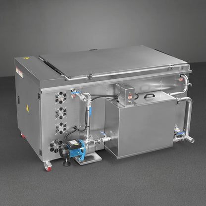 MechMaxx UC110A Ultrasonic Cleaner 114 Gal 432L Heavy Duty Industrial Parts Washer 28kHz 60 Transducers Oil Skimmer SS304 Tank 10kW Heater 208-240V 3 Phase Power New