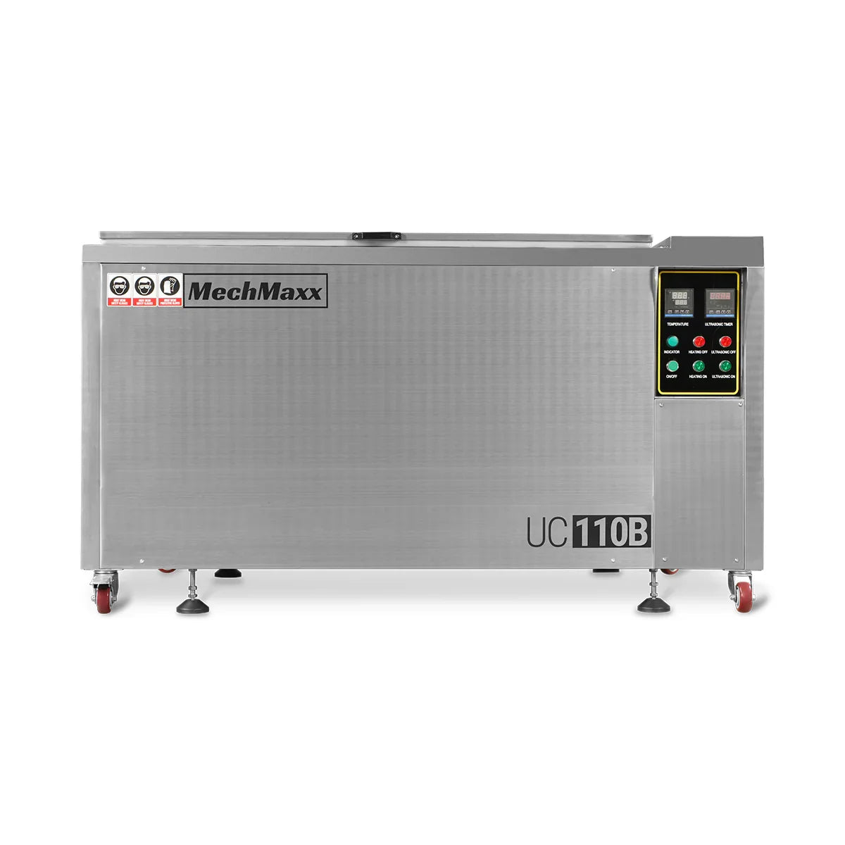 MechMaxx UC110B Ultrasonic Cleaner 114 Gal 432L Heavy Duty Industrial Parts Washer 28kHz 60 Transducers SS304 Tank 10kW Heater 208-240V 3 Phase Power New