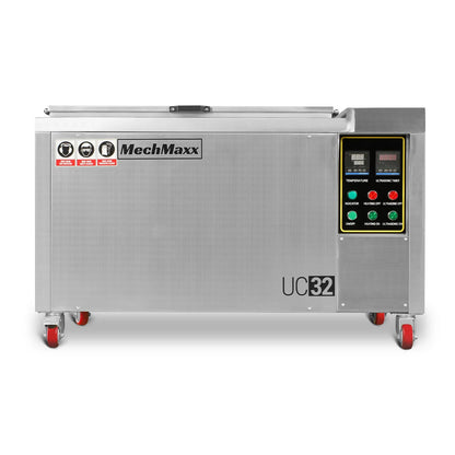 MechMaxx UC32 Ultrasonic Cleaner 32 Gal 120L Heavy Duty Industrial Parts Washer 28kHz SS304 Tank 6.6kW Heater 208-240V 3 Phase New
