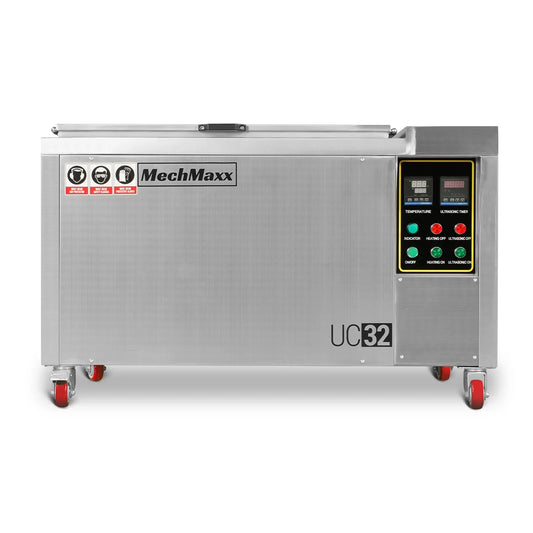 MechMaxx UC32 Ultrasonic Cleaner 32 Gal 120L Heavy Duty Industrial Parts Washer 28kHz SS304 Tank 6.6kW Heater 208-240V 3 Phase New