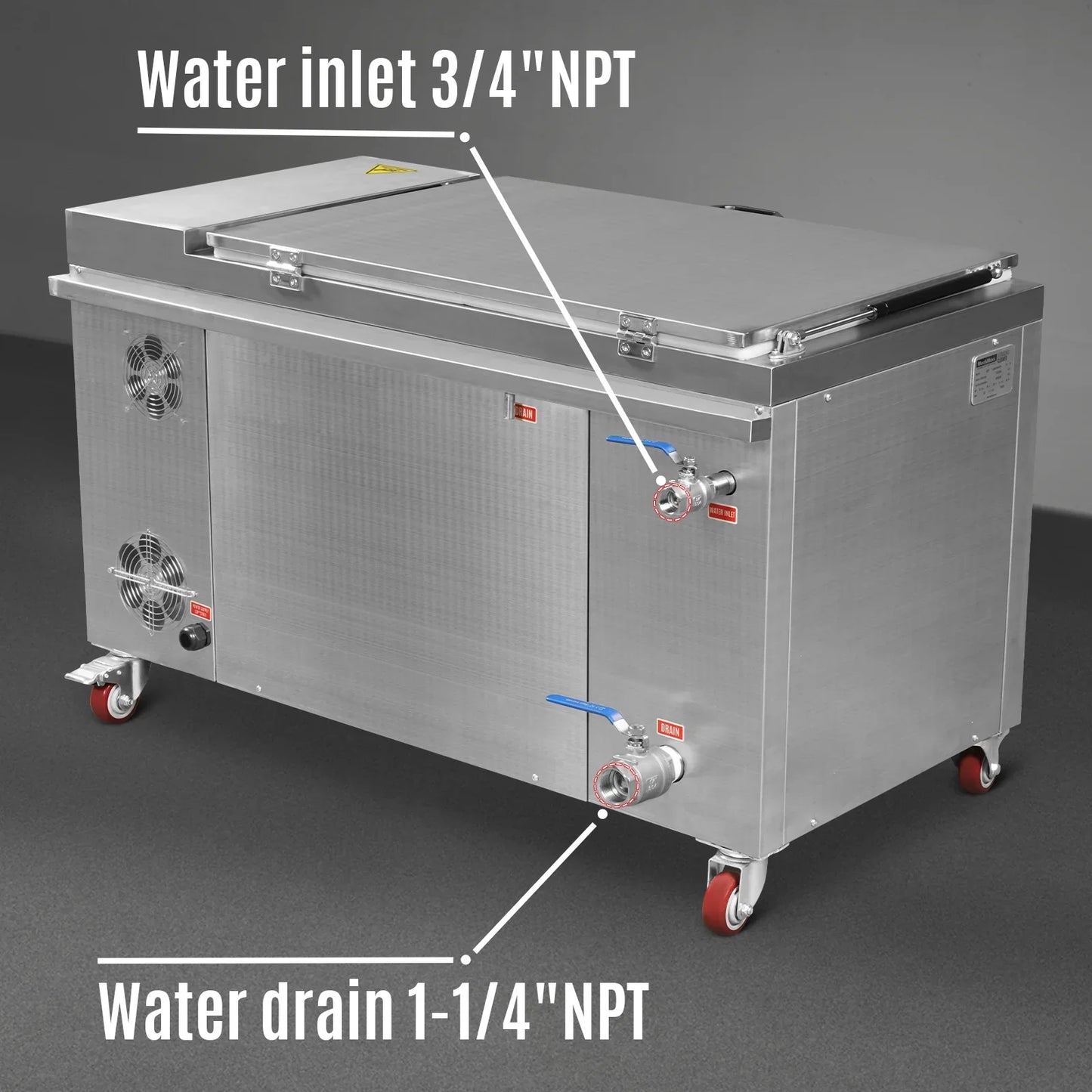 MechMaxx UC32 Ultrasonic Cleaner 32 Gal 120L Heavy Duty Industrial Parts Washer 28kHz SS304 Tank 6.6kW Heater 208-240V 3 Phase New