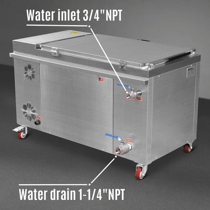 MechMaxx UC32 Ultrasonic Cleaner 32 Gal 120L Heavy Duty Industrial Parts Washer 28kHz SS304 Tank 6.6kW Heater 208-240V 3 Phase New