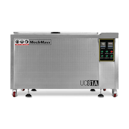 MechMaxx UC81A Ultrasonic Cleaner 81 Gal 308L Heavy Duty Industrial Parts Washer 28kHz 40 Transducers Oil Skimmer SS304 Tank 10kW Heater 208-240V 3 Phase New