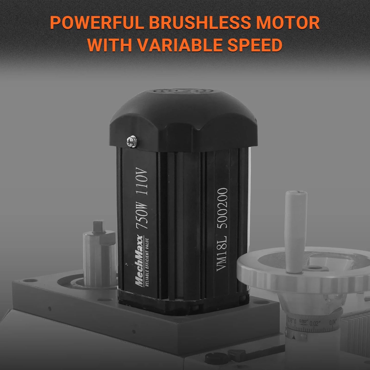 MechMaxx VM18LD Mill Drill Machine 6x20" Benchtop DRO Brushless Motor Variable Speed R8 Spindle 1 HP 110V Compact Milling Drilling Tool New