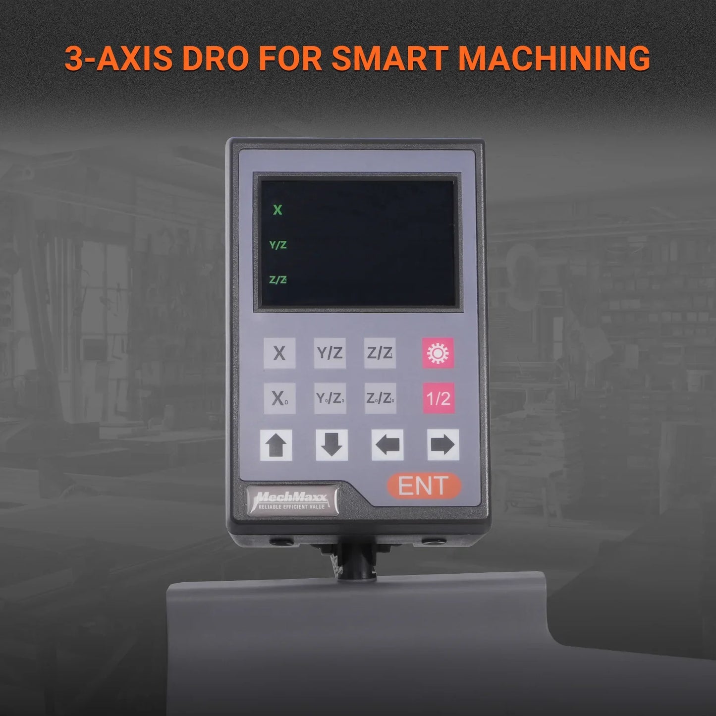 MechMaxx VM18LD Mill Drill Machine 6x20" Benchtop DRO Brushless Motor Variable Speed R8 Spindle 1 HP 110V Compact Milling Drilling Tool New