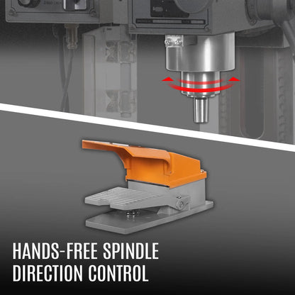 MechMaxx VM18LD Mill Drill Machine 6x20" Benchtop DRO Brushless Motor Variable Speed R8 Spindle 1 HP 110V Compact Milling Drilling Tool New