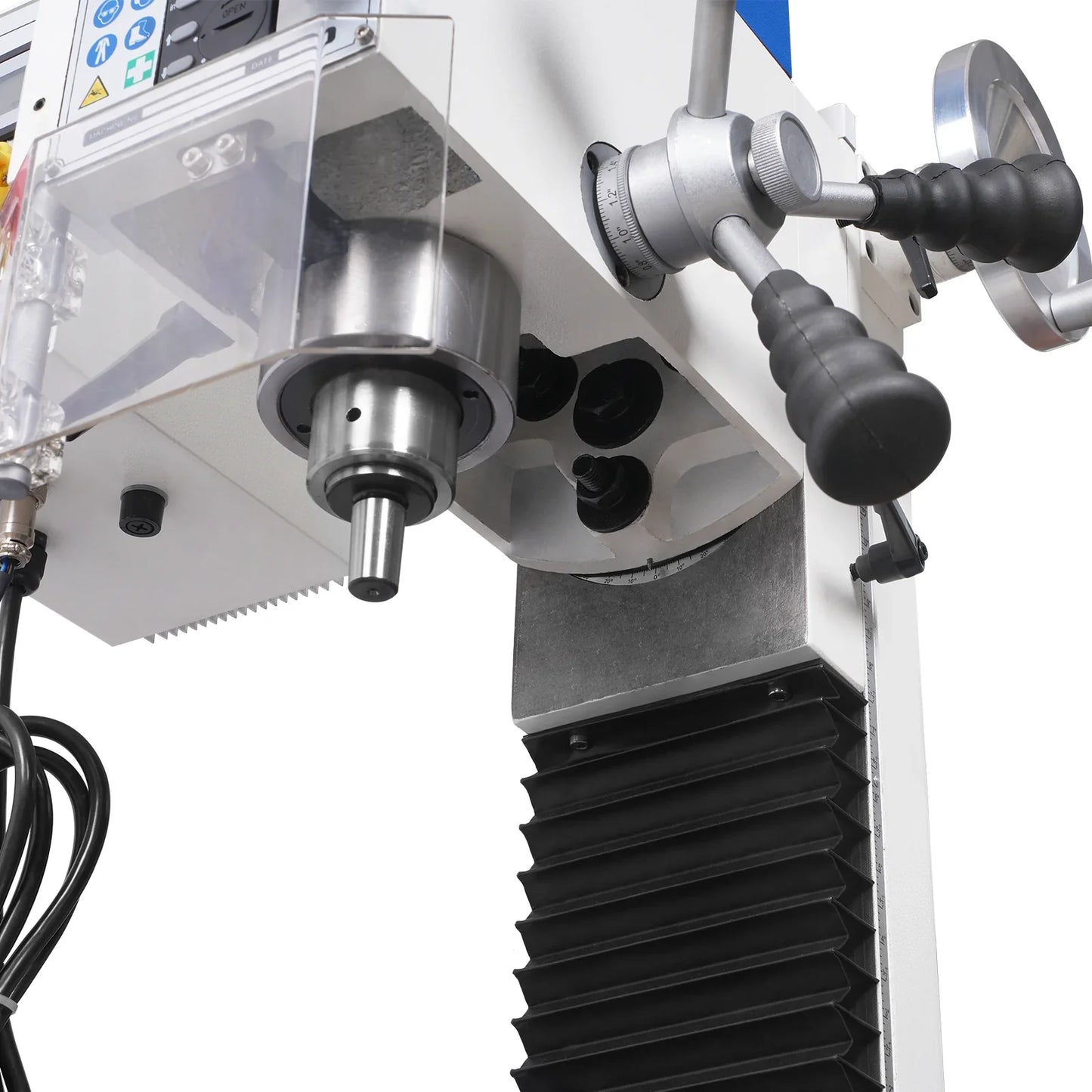 MechMaxx VM25L Mill Drill Machine 7" x 27-1/2" Benchtop Mini Variable Speed Brushless Motor R8 Spindle 1.5 HP 110V New