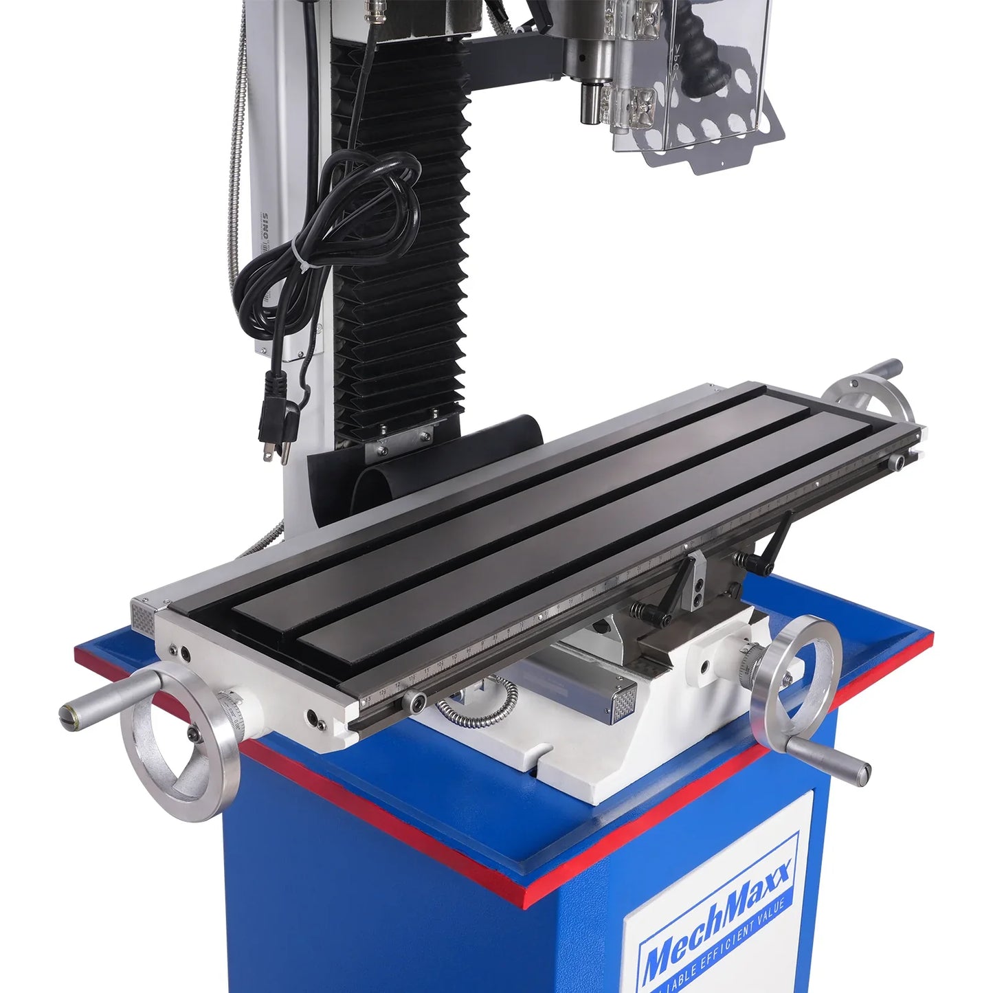 MechMaxx VM25LD Mill Drill Machine 1.5HP 7" x 27-1/2" Benchtop Mini Variable Speed R8 Spindle Brushless Motor 110V New