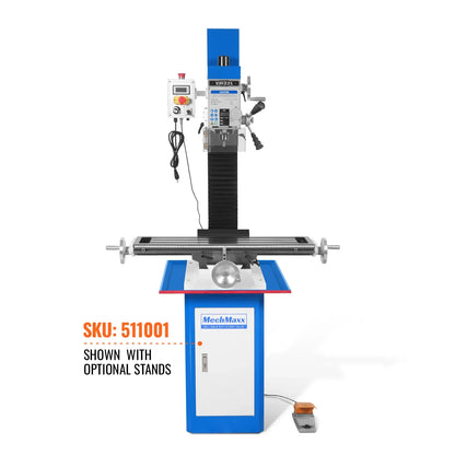 MechMaxx VM32L Mill Drill Machine 8-1/4x33" Industrial Benchtop Brushless Motor Variable Speed R8 Spindle 2 HP 110V New