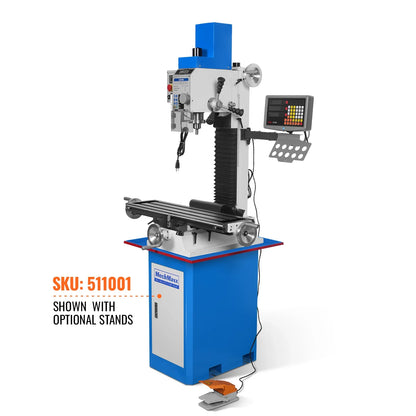 MechMaxx VM32LD Mill Drill Machine 8-1/4" x33" Industrial Benchtop Variable Speed Brushless Motor DRO R8 Spindle 2 HP 110V Compact New