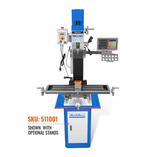 MechMaxx VM32LD Mill Drill Machine 8-1/4" x33" Industrial Benchtop Variable Speed Brushless Motor DRO R8 Spindle 2 HP 110V Compact New