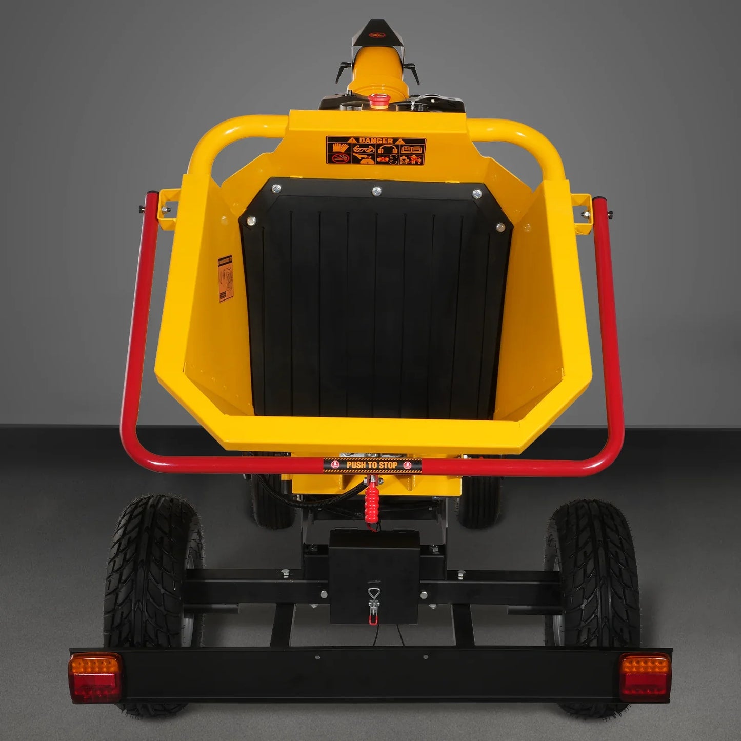 MechMaxx B150 Wood Chipper 6" Electric Start Zonsen 420cc 13.4 HP Gas Powered 4-Wheel Drum with Taillight New