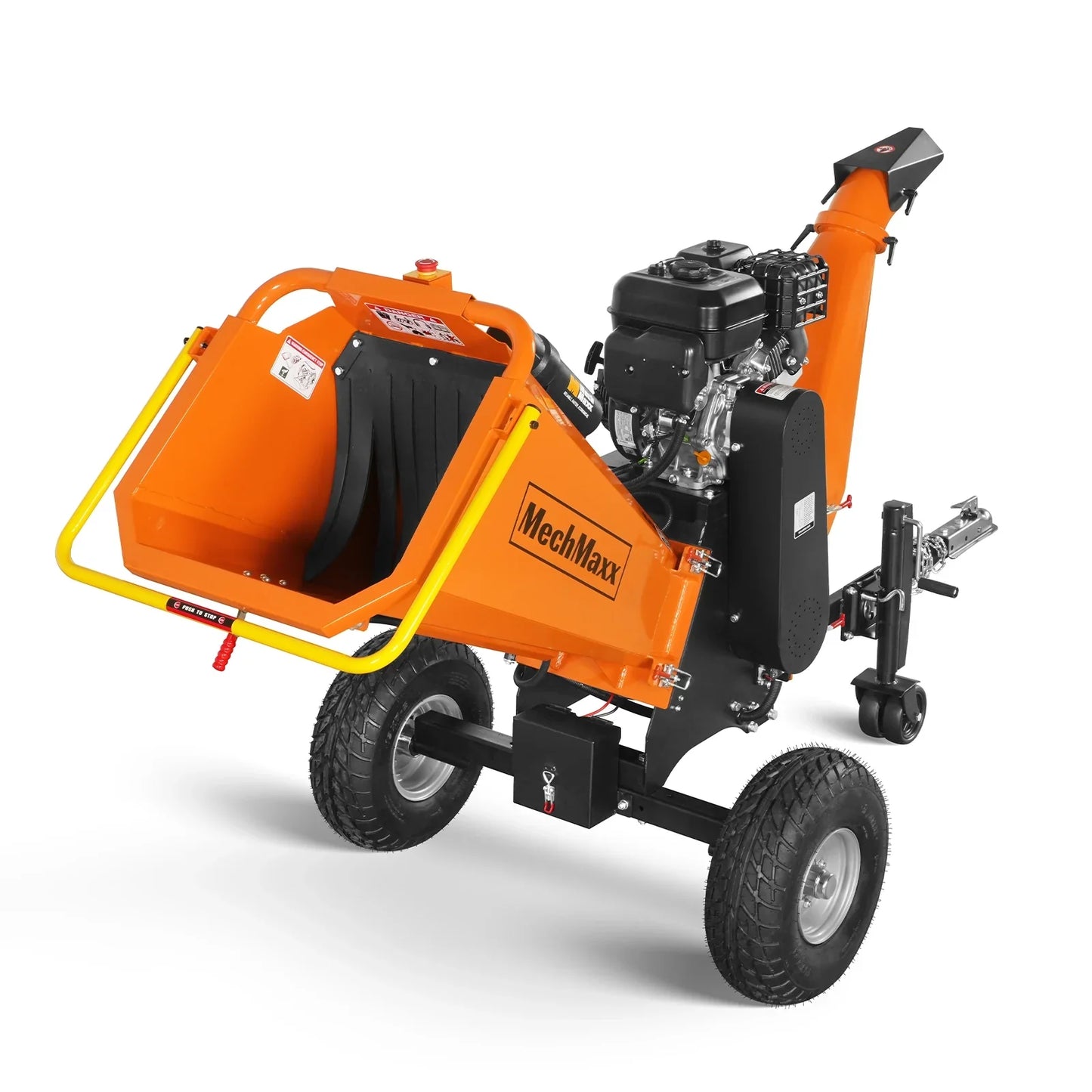 MechMaxx P4206 Wood Chipper 6" Electric Start ZONSEN 420cc 13.4 HP Gasoline Engine Powered Drum New