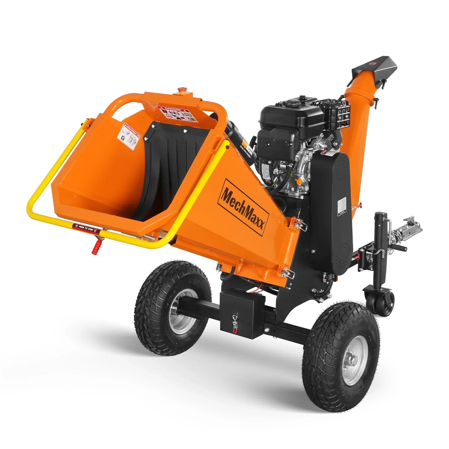 MechMaxx P4206 Wood Chipper 6" Electric Start ZONSEN 420cc 13.4 HP Gasoline Engine Powered Drum New