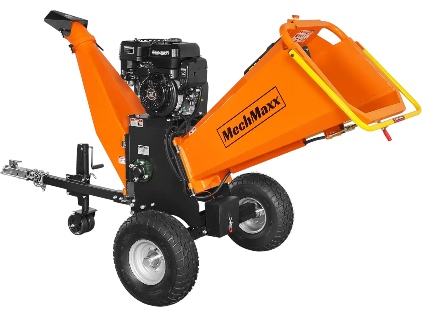 MechMaxx P4206 Wood Chipper 6" Electric Start ZONSEN 420cc 13.4 HP Gasoline Engine Powered Drum New