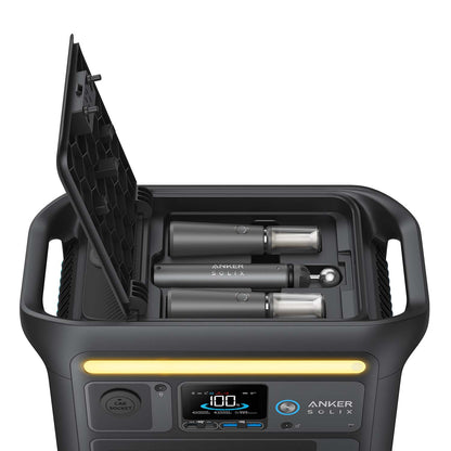 Anker SOLIX C800X Front And Top View With Camping Light