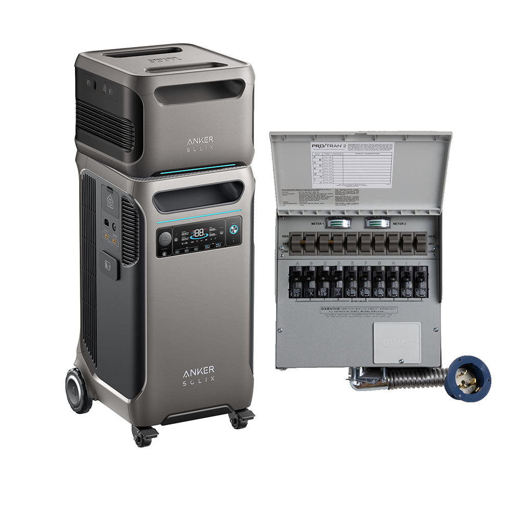 Anker SOLIX F3800 With Transfer Switch And BP3800 Expansion Battery