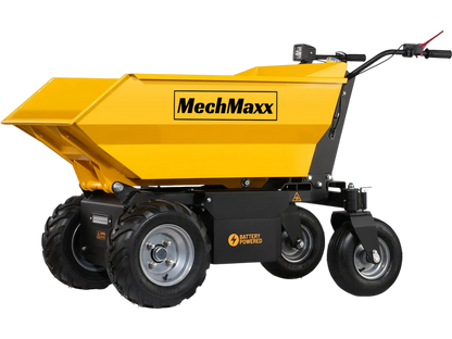 MechMaxx EH50 Mini Dumper 1100 lbs Loading 1000W DC Motor 48V Battery Powered Hydraulic Tipping Dump Cart New