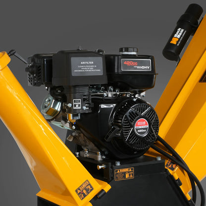 MechMaxx GS1500 Wood Chipper 5" Electric Start DUCAR 420cc Gasoline Engine Powered New