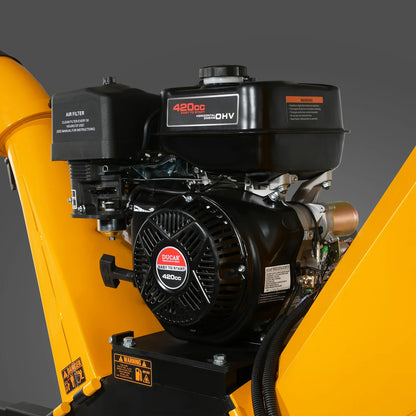 MechMaxx GS1500 Wood Chipper 5" Electric Start DUCAR 420cc Gasoline Engine Powered New