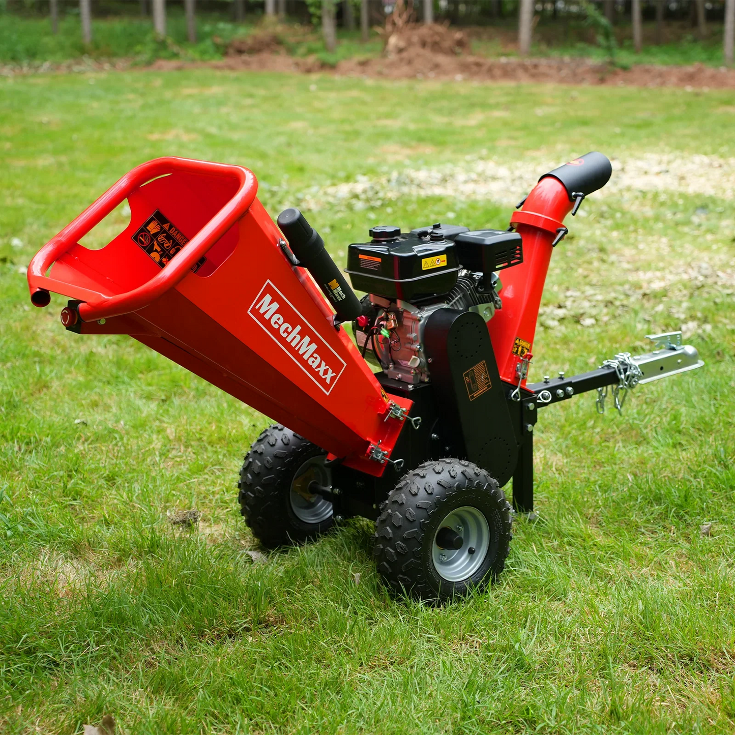 MechMaxx GS650 Wood Chipper 4" DUCAR 212cc 7HP Gas Engine Powered with Towbar New