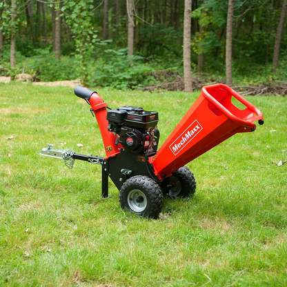 MechMaxx GS650 Wood Chipper 4" DUCAR 212cc 7HP Gas Engine Powered with Towbar New