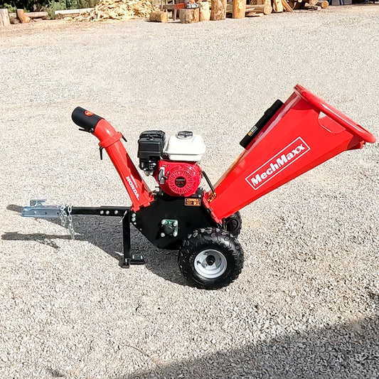 MechMaxx GS650 Wood Chipper Honda GX200 Gasoline Engine Powered 4" New