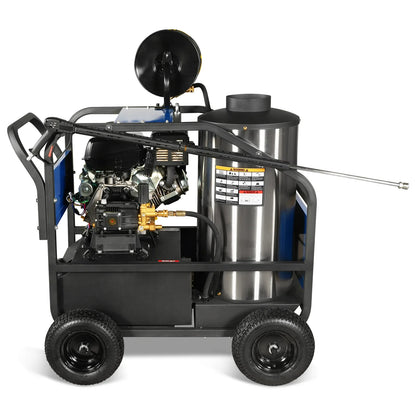 MechMaxx HPW40K Pressure Washer 4000 PSI 4 GPM Kohler Electric Start Engine Hot Water Hose Reel New