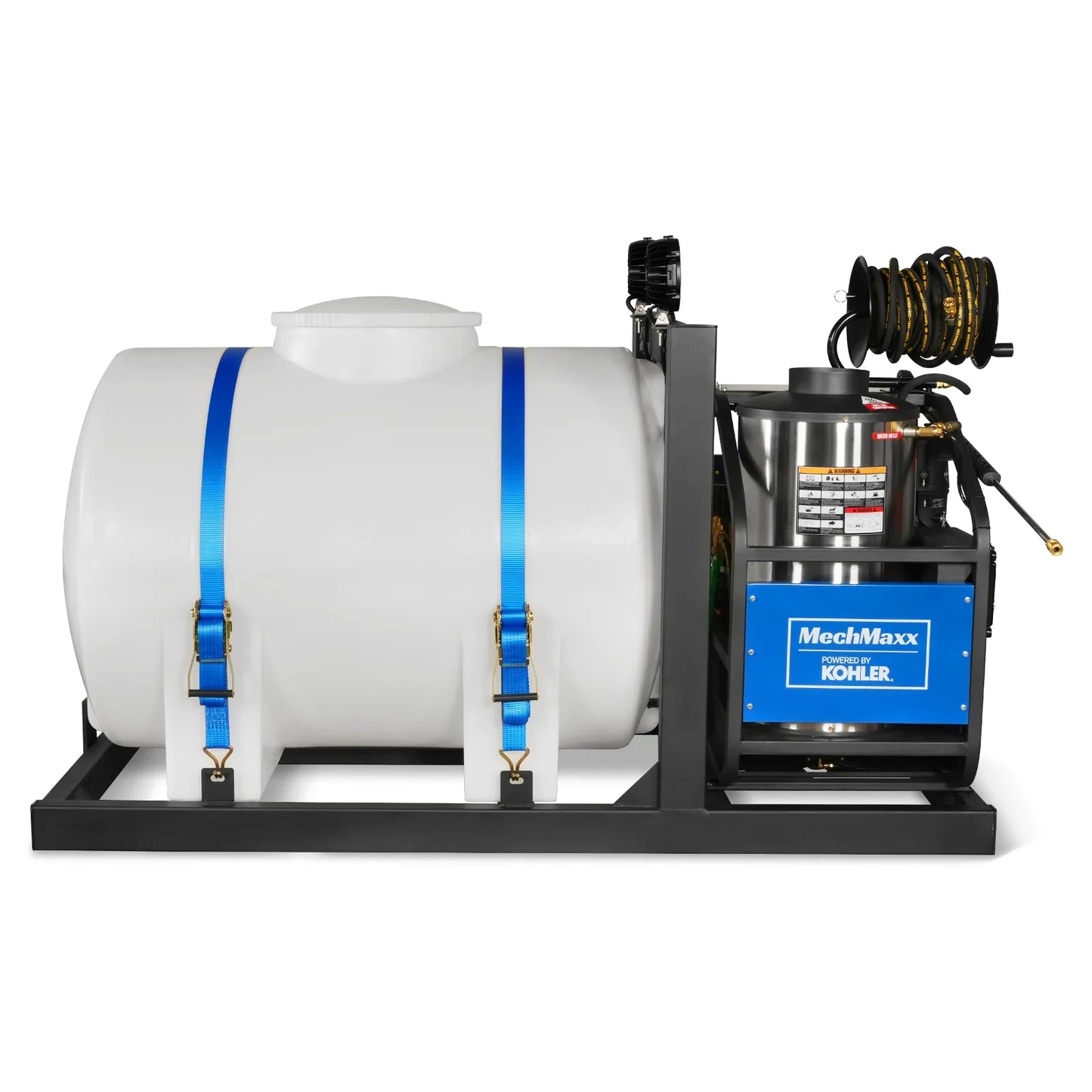 MechMaxx HPW40KBT Pressure Washer 4000 PSI 4 GPM KOHLER Electric Start Hot Water Skid Mounted with 245 Gal Tank New