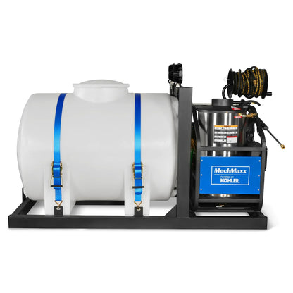 MechMaxx HPW40KBT Pressure Washer 4000 PSI 4 GPM KOHLER Electric Start Hot Water Skid Mounted with 245 Gal Tank New