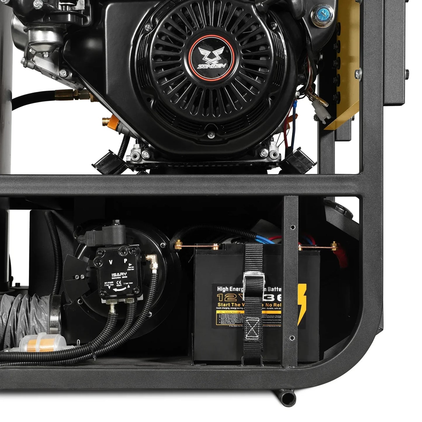 MechMaxx HPW40D Pressure Washer 4000 PSI 4 GPM Hot Water ZONSEN Electric Start Engine Hose Reel New