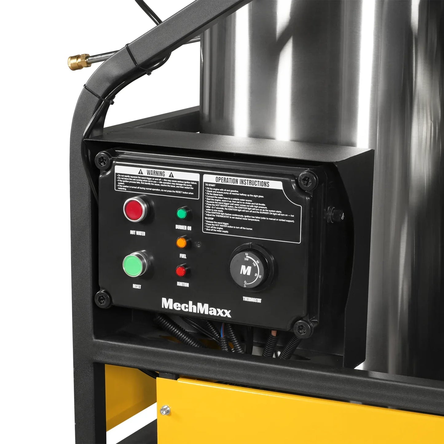 MechMaxx HPW40D Pressure Washer 4000 PSI 4 GPM Hot Water ZONSEN Electric Start Engine Hose Reel New