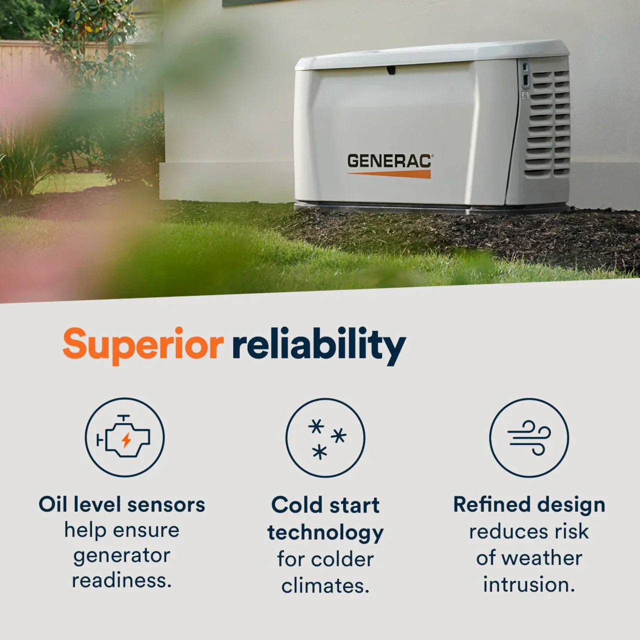 Generac 7329 28kW Standby Generator Propane Natural Gas 1 Phase 240V w/ 200A Automatic Transfer Switch