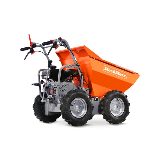 MechMaxx T30 Mini Dumper 660 lbs Capacity 7HP Gas Powered Wheelbarrow Cart 3F+1R Gearbox New