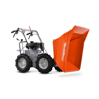MechMaxx T30 Mini Dumper 660 lbs Capacity 7HP Gas Powered Wheelbarrow Cart 3F+1R Gearbox New