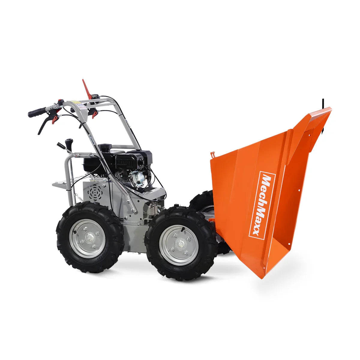 MechMaxx T30 Mini Dumper 660 lbs Capacity 7HP Gas Powered Wheelbarrow Cart 3F+1R Gearbox New