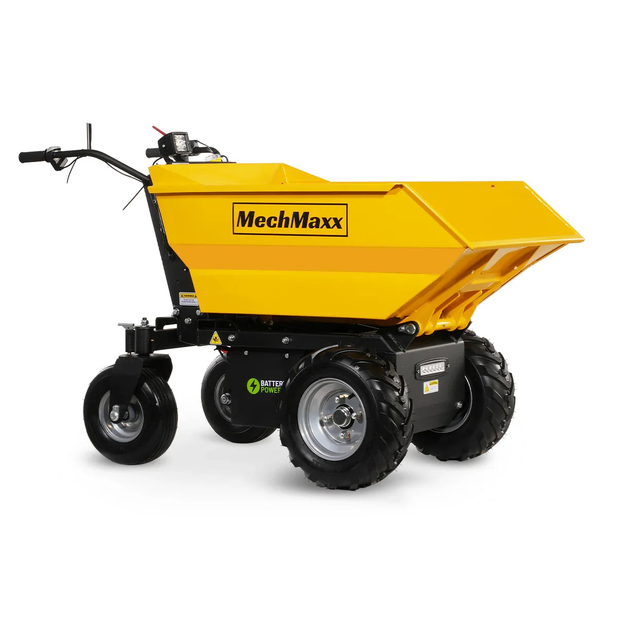 MechMaxx E50 Mini Dumper 1100 lbs Loading Battery Powered Electric Barrow 1000W 48V Brushless DC Motor New