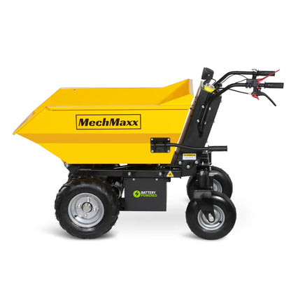 MechMaxx E50 Mini Dumper 1100 lbs Loading Battery Powered Electric Barrow 1000W 48V Brushless DC Motor New
