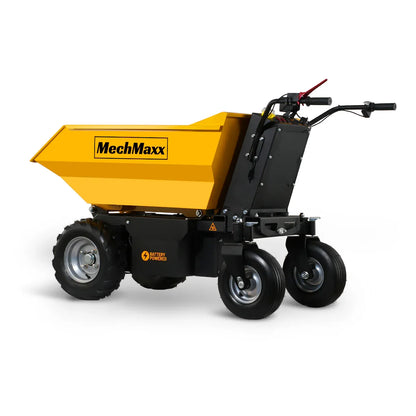 MechMaxx EH50 Mini Dumper 1100 lbs Loading 1000W DC Motor 48V Battery Powered Hydraulic Tipping Dump Cart New