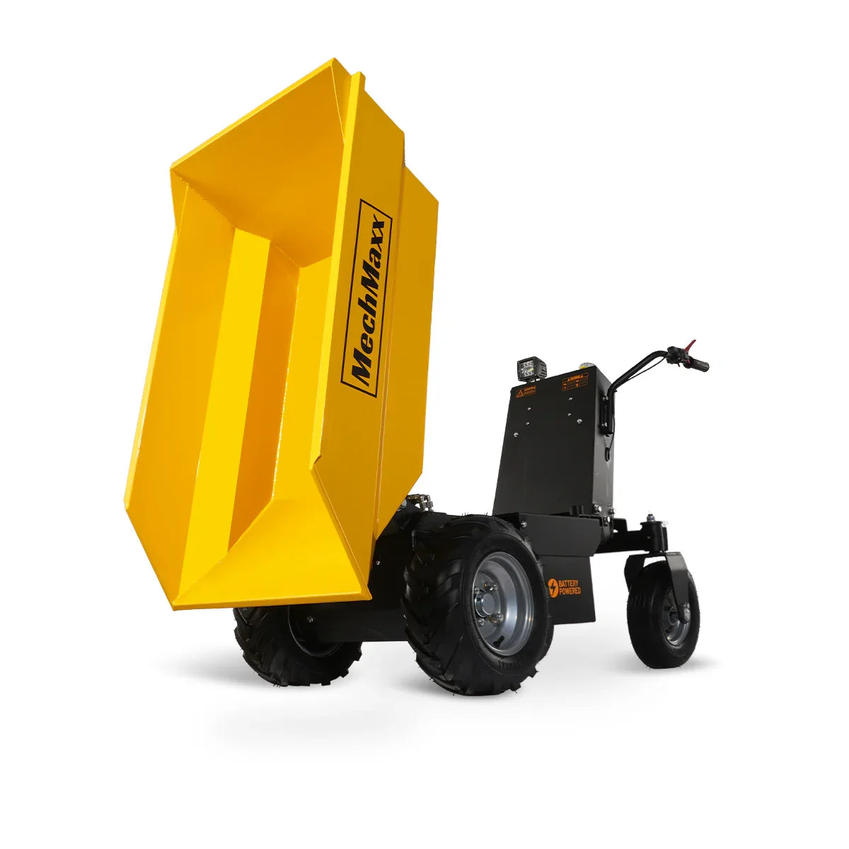 MechMaxx EH50 Mini Dumper 1100 lbs Loading 1000W DC Motor 48V Battery Powered Hydraulic Tipping Dump Cart New