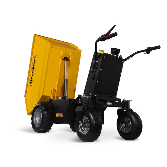 MechMaxx EH50 Mini Dumper 1100 lbs Loading 1000W DC Motor 48V Battery Powered Hydraulic Tipping Dump Cart New