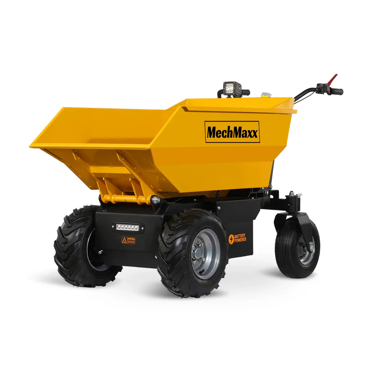 MechMaxx EH50 Mini Dumper 1100 lbs Loading 1000W DC Motor 48V Battery Powered Hydraulic Tipping Dump Cart New