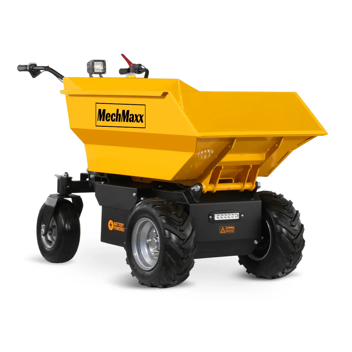 MechMaxx EH50 Mini Dumper 1100 lbs Loading 1000W DC Motor 48V Battery Powered Hydraulic Tipping Dump Cart New